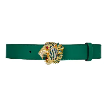 GUCCI Leather Belts Men Green