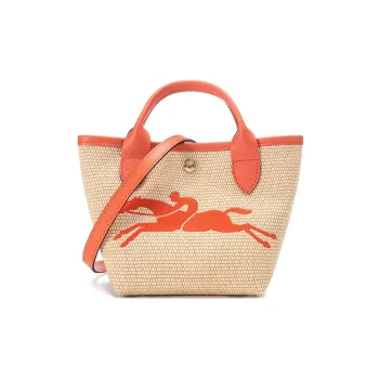 LONGCHAMP Le Pliage Paris Handbags Khaki & Orange