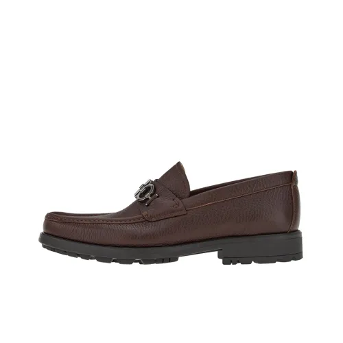 FERRAGAMO Gancini Casual Shoes Men's Brown