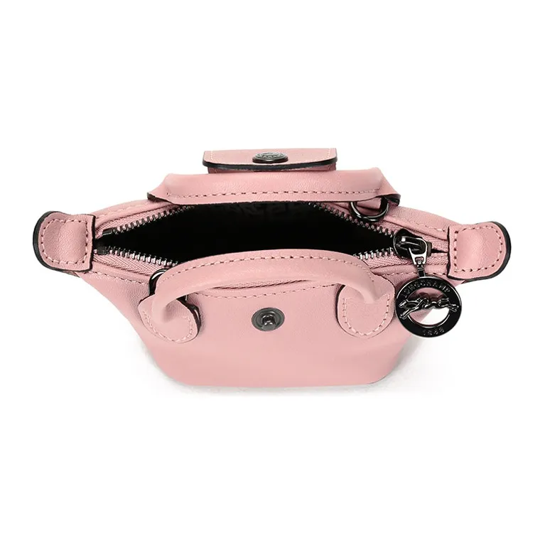 LONGCHAMP Sheepskin Handbag Mini Women's Antique Pink-5