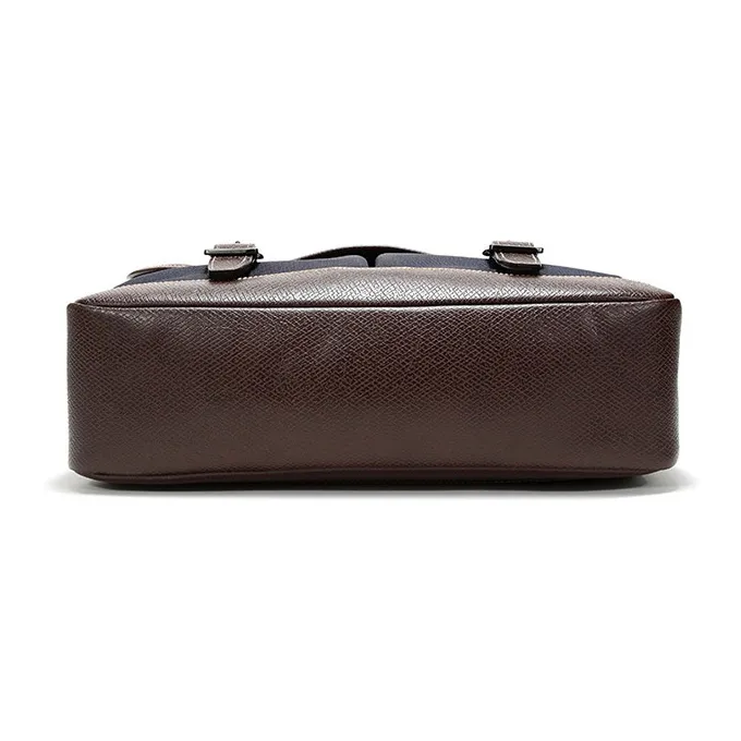 LONGCHAMP Boxford Leather, Textile Briefcase, Laptop Bag, Hobo Bag, Crossbody Bag, Shoulder Bag Men's Blue-4
