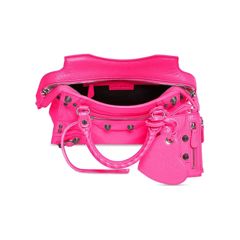 Balenciaga Neo Cagole Fine-Grained Sheepskin Shoulder Bag Crossbody Bag Handbag Extra Small Women's Pink-4