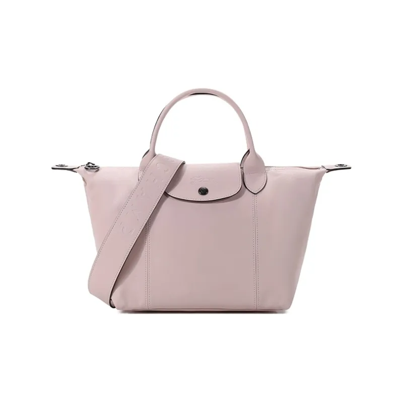 LONGCHAMP Le Pliage Cuir Sheepskin Handbag, Shoulder Bag, Crossbody Bag Trumpets Women's Light Pink-0