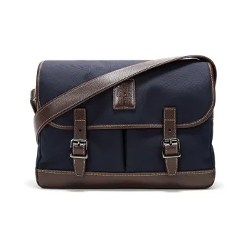 LONGCHAMP Boxford Leather, Textile Briefcase, Laptop Bag, Hobo Bag, Crossbody Bag, Shoulder Bag Men's Blue