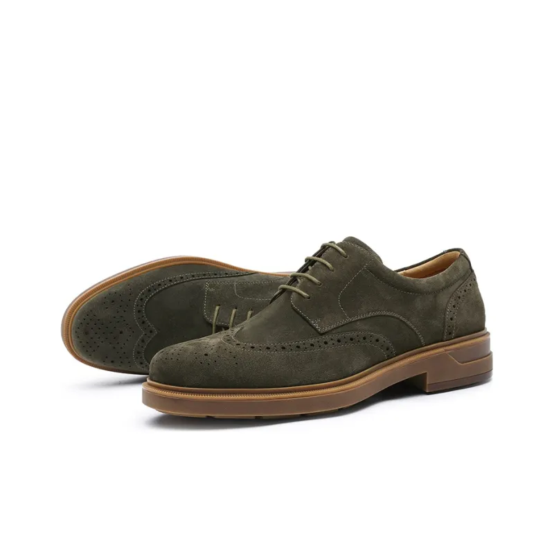 Desai Dress Shoes Men's Green Brown-2
