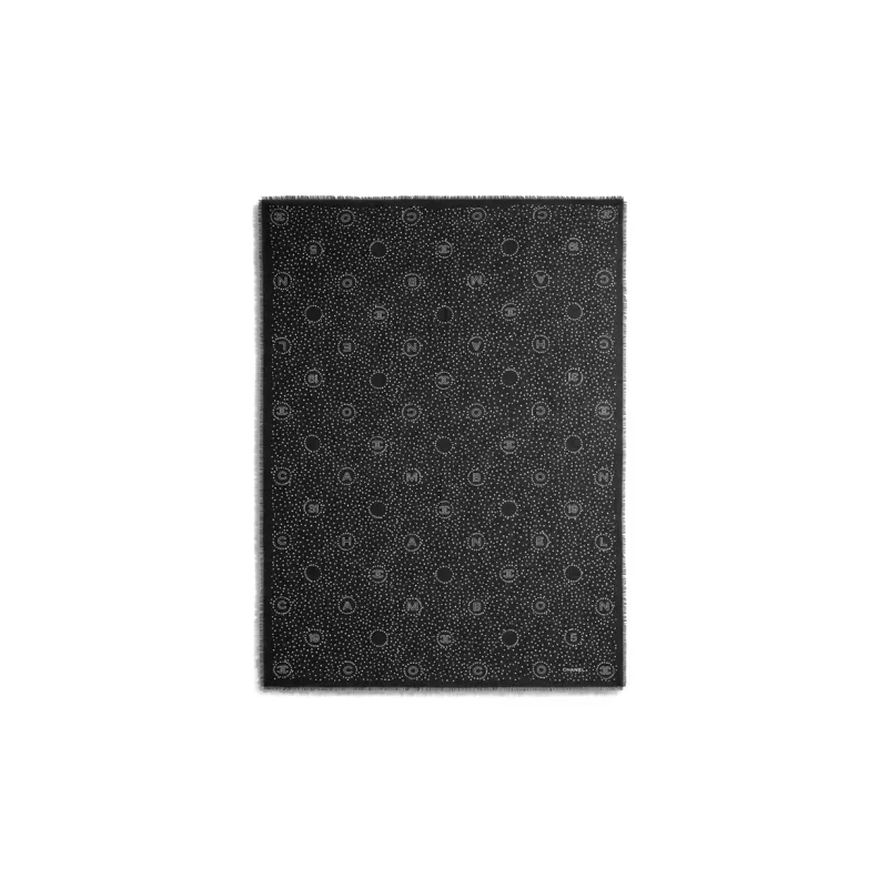 CHANEL Shawls Women's Black/White-1