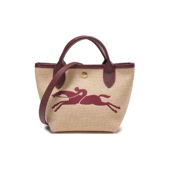 LONGCHAMP Le Pliage Paris Handbags Khaki & Red Brown