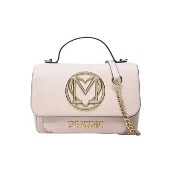 LOVE MOSCHINO Polyurethane Shoulder Bag Crossbody Bag Handbag Large Size Women's Ivory