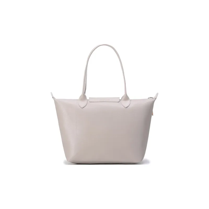 LONGCHAMP Le Pliage City Coated Canvas Dumpling Bag Handbag, Shoulder Bag Women's Sandy Tea Gray-2