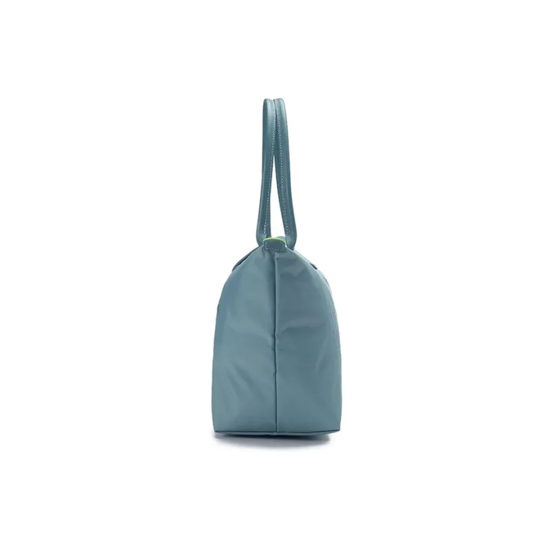 LONGCHAMP Le Pliage Green Recycled Canvas With Leather Trim Dumpling Bag Handbag Shoulder Bag Women's Lake Blue-3