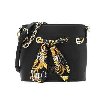 VERSACE JEANS COUTURE Polyester Bucket Bags Shoulder Bags Women's Black