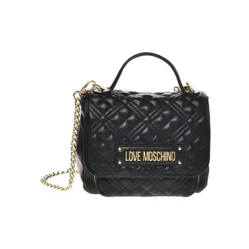 LOVE MOSCHINO PU Polyurethane Crossbody Bag Shoulder Bag Handbags Small Size Women's Black