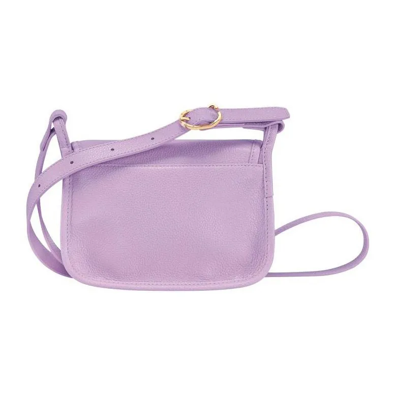 LONGCHAMP Le Foulonné Cow Leather Crossbody Bag, Wallet, Shoulder Bag Trumpets Women's Purple-2
