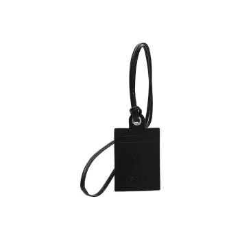 LONGCHAMP Le Pliage Green Cow Leather Card Holder Regular Women's Black
