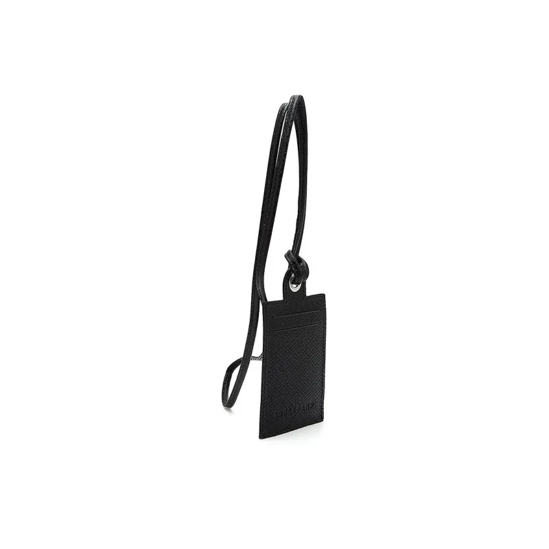 LONGCHAMP Le Pliage Green Cow Leather Card Holder Regular Women's Black-3