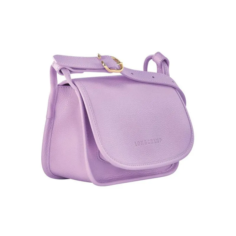 LONGCHAMP Le Foulonné Cow Leather Crossbody Bag, Wallet, Shoulder Bag Trumpets Women's Purple-1