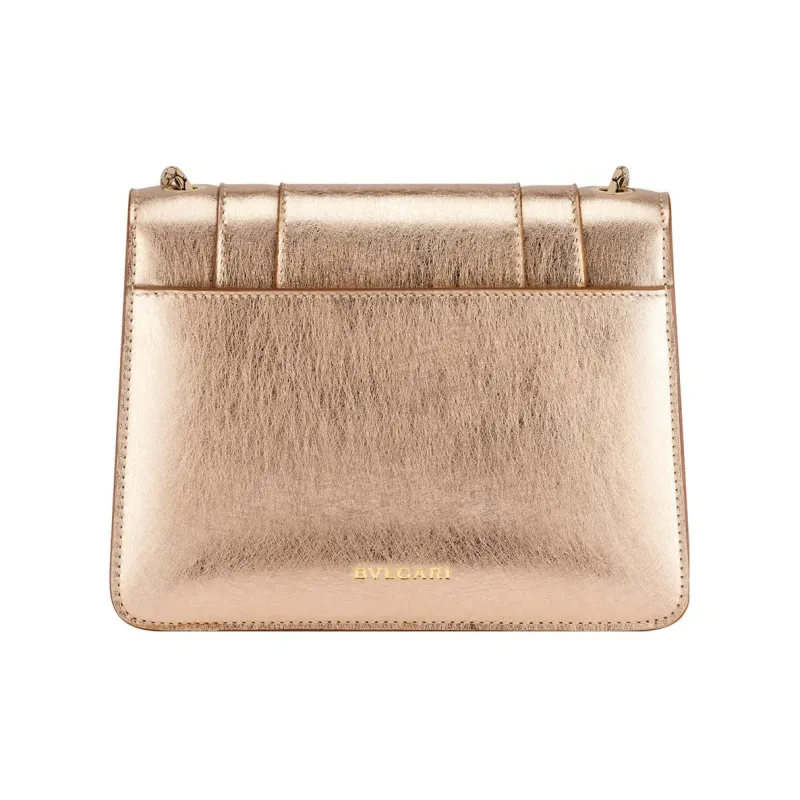 BVLGARI Serpenti Forever Calfskin Shoulder Bag, Crossbody Bag Women's Light Gold-1