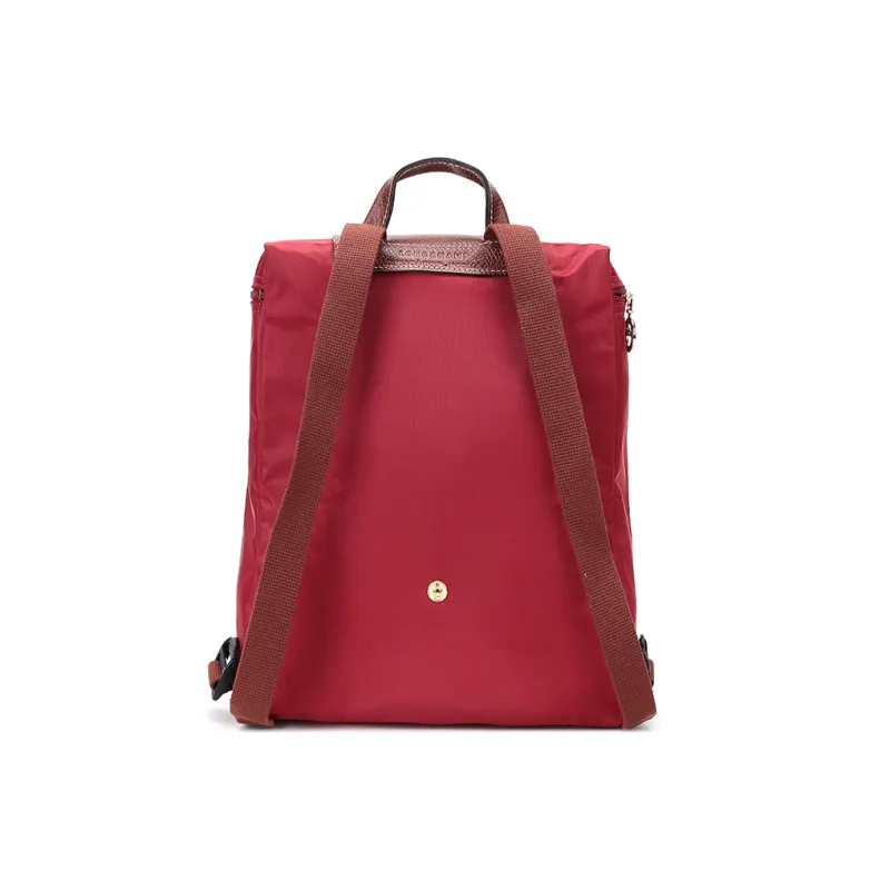 LONGCHAMP Canvas With Leather Trim Backpack Regular Women's Red-3