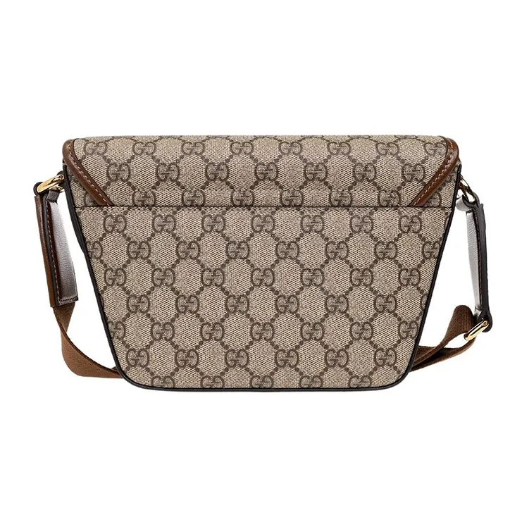 GUCCI Cowhide Patchwork Canvas Crossbody Bag, Shoulder Bag Men's-2
