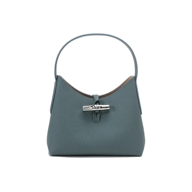 LONGCHAMP Cow Leather Big Bag Handbag Shoulder Bag Women's Blue-0