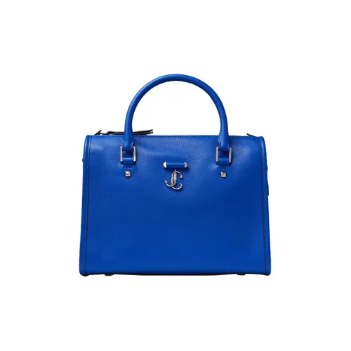 Jimmy Choo Fine Grained Calfskin Shoulder Bag Crossbody Bag Handbag Small Size Men's Royal Blue