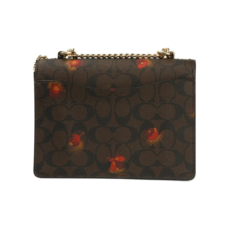 COACH Klare Coated Canvas With Leather Shoulder Bag Crossbody Bag Women's Brown Black Print-2
