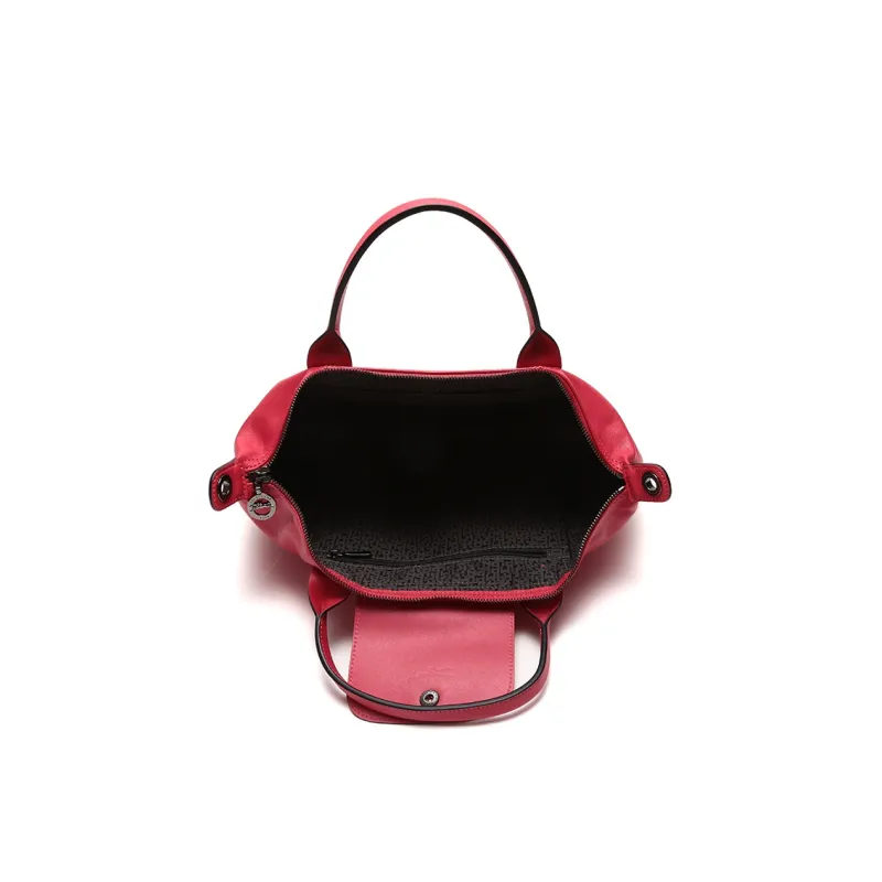 LONGCHAMP Le Pliage Cuir Sheepskin One Shoulder Handbag Trumpets Women's Red-5