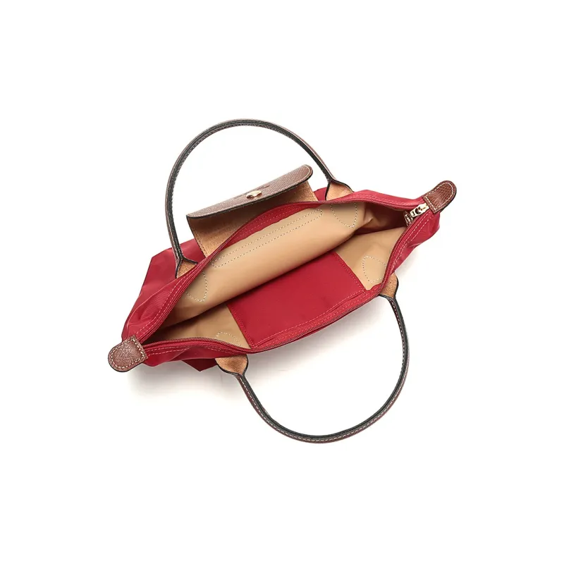 LONGCHAMP Le Pliage Fabric Dumpling Bag Handbag Trumpets Women's Red-5