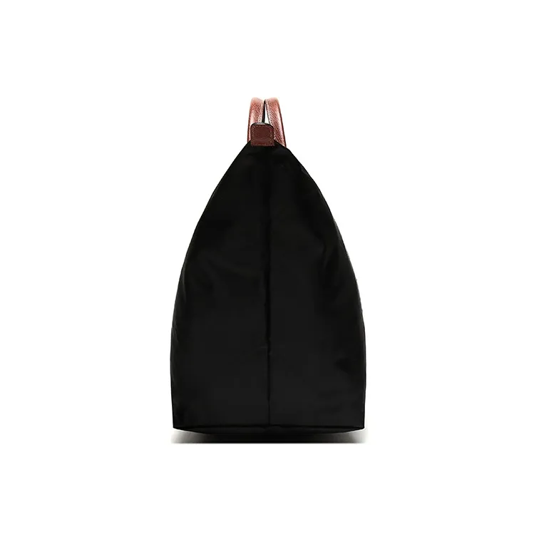 LONGCHAMP Le Pliage Recycled Polyamide Canvas With Cow Leather Canvas Bag, Travel Bag, Handbag Tubas Women's Black-2