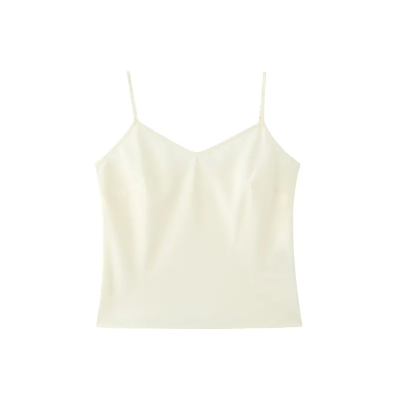 ZHOUMIAO Shirts Women's Apricot+Camisole-2