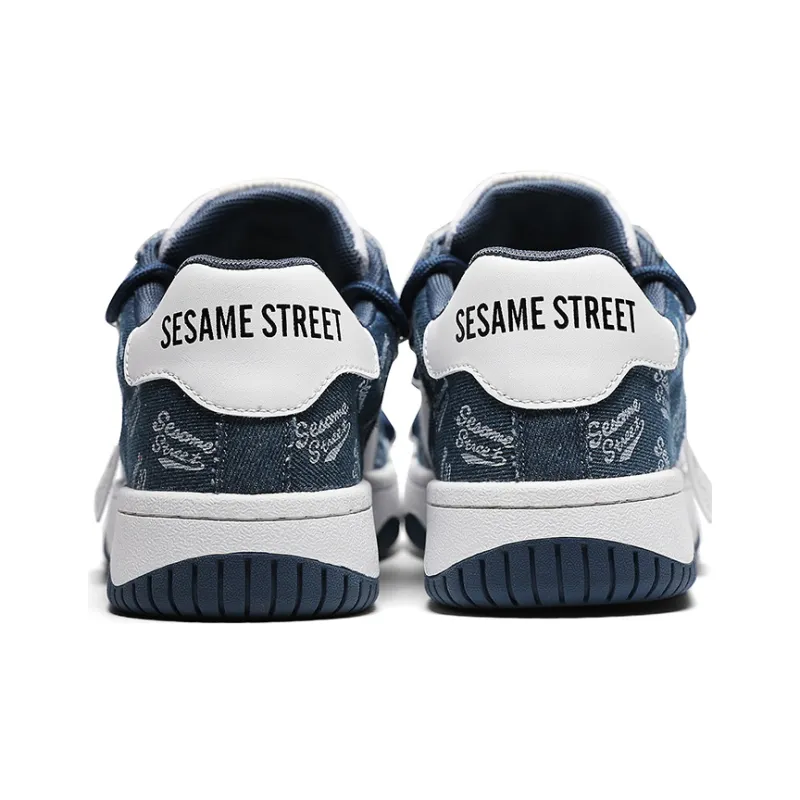 SESAME STREET Low Top Stylish Skateboarding Shoes Unisex Navy Blue-4