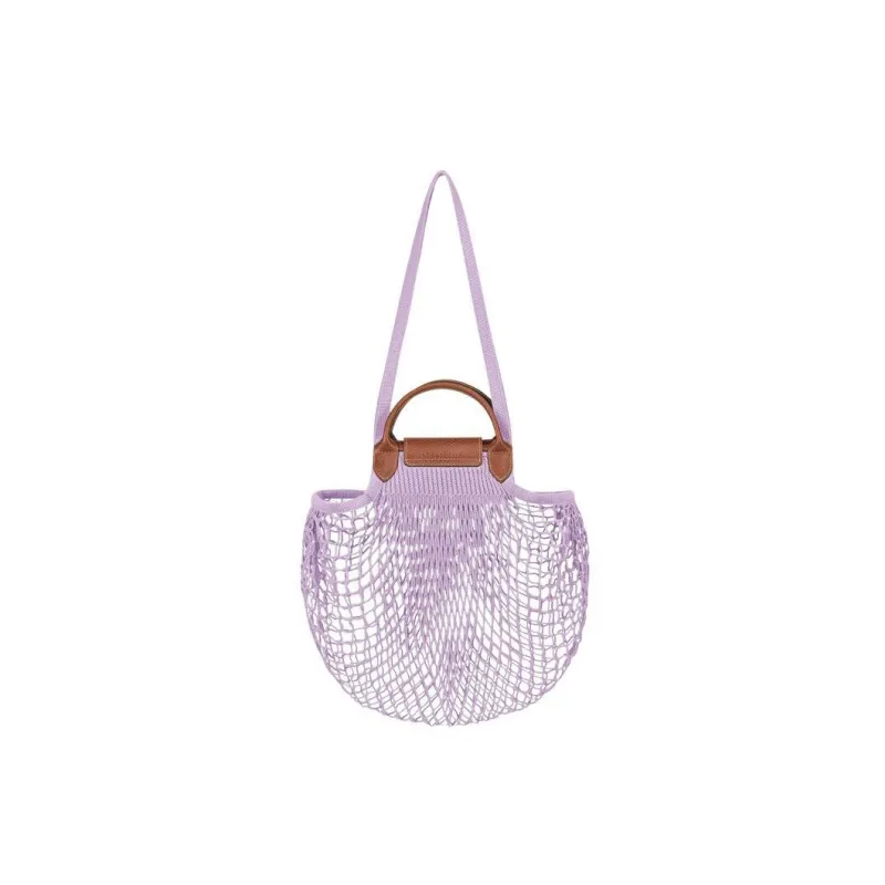 LONGCHAMP Le Pliage Cow Leather Shoulder Bag Crossbody Bag Handbags Large Size Women's Purple-2