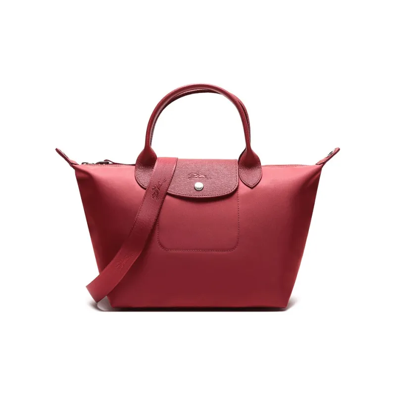 LONGCHAMP Le Pliage Fabric Handbag Shoulder Bag Crossbody Bag Small Size Women's Red-0