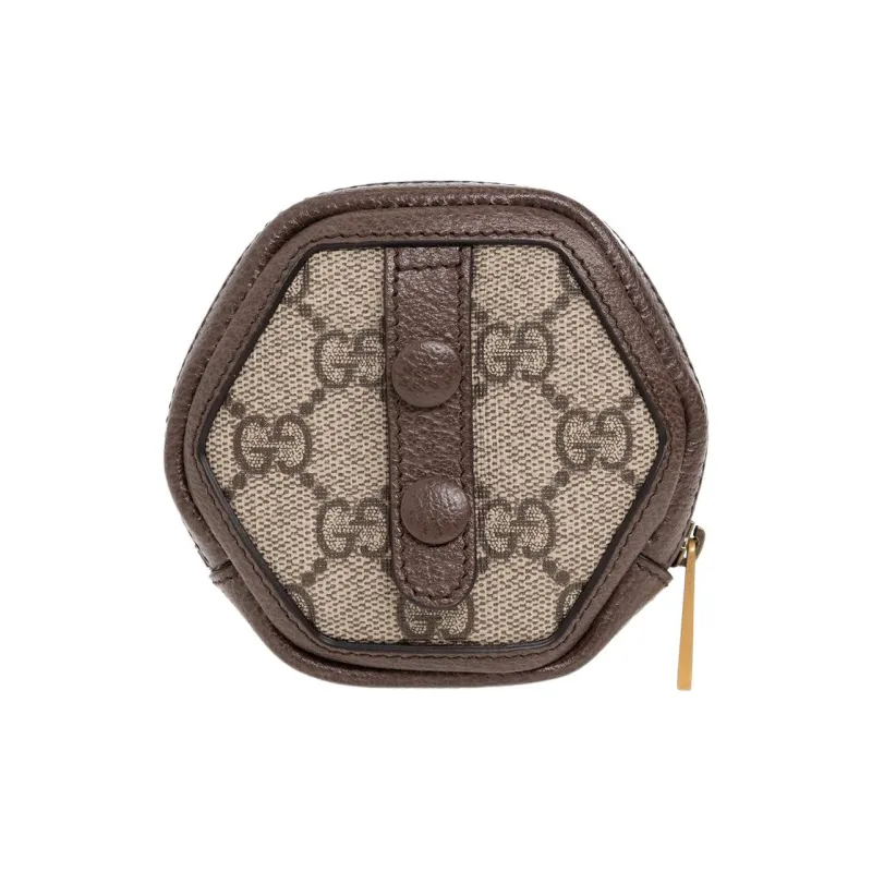 GUCCI Ophidia Canvas With Leather Wrist Bag Clutch Coin Purse Wallet Men's Ebony-2