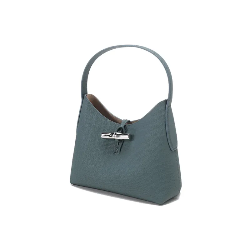 LONGCHAMP Cow Leather Big Bag Handbag Shoulder Bag Women's Blue-1