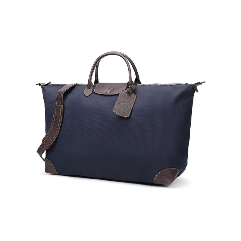 LONGCHAMP Boxford 55L Canvas Dumpling Bag Canvas Bag Travel Bag, Extra Large Unisex Blue-1