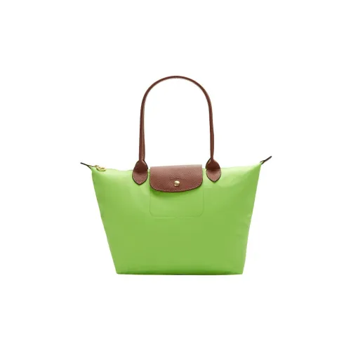 LONGCHAMP Le Pliage Cow Leather Dumpling Bag Handbag Shoulder Bag Women's Green