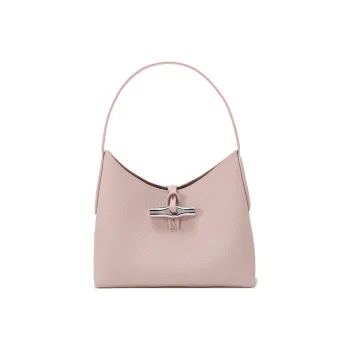 LONGCHAMP Cow Leather Big Bag, One Shoulder Handbag Mini Women's Soft Pink