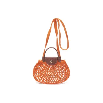LONGCHAMP Le Pliage Fabric Handbag Shoulder Bag Crossbody Bag Mini Women's Orange