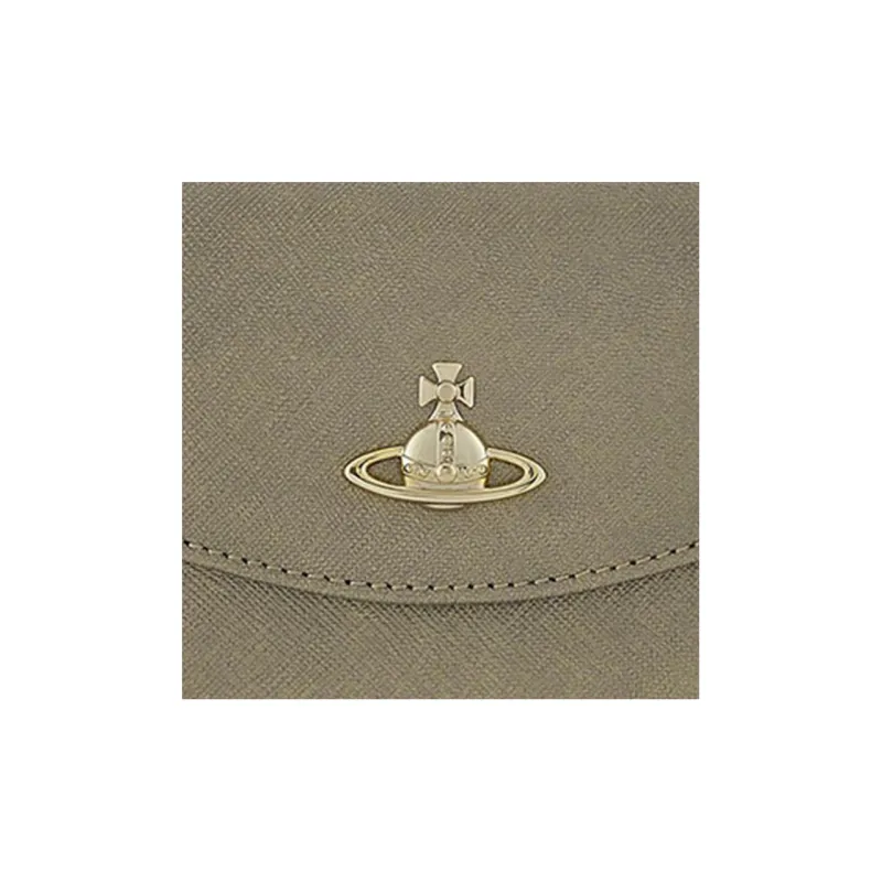 Vivienne Westwood Saffiano Leather Wallet Women's Gray-4