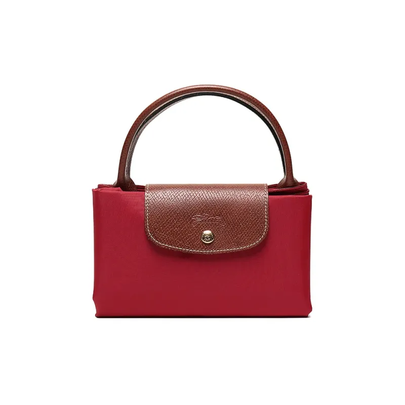 LONGCHAMP Le Pliage Canvas Canvas Bag Dumpling Bag Handbags Medium Size Women's Red-6