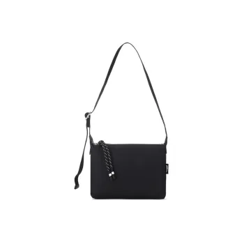 LONGCHAMP Le Pliage Energy Canvas With Large Cow Leather Shoulder Bag Women's Black