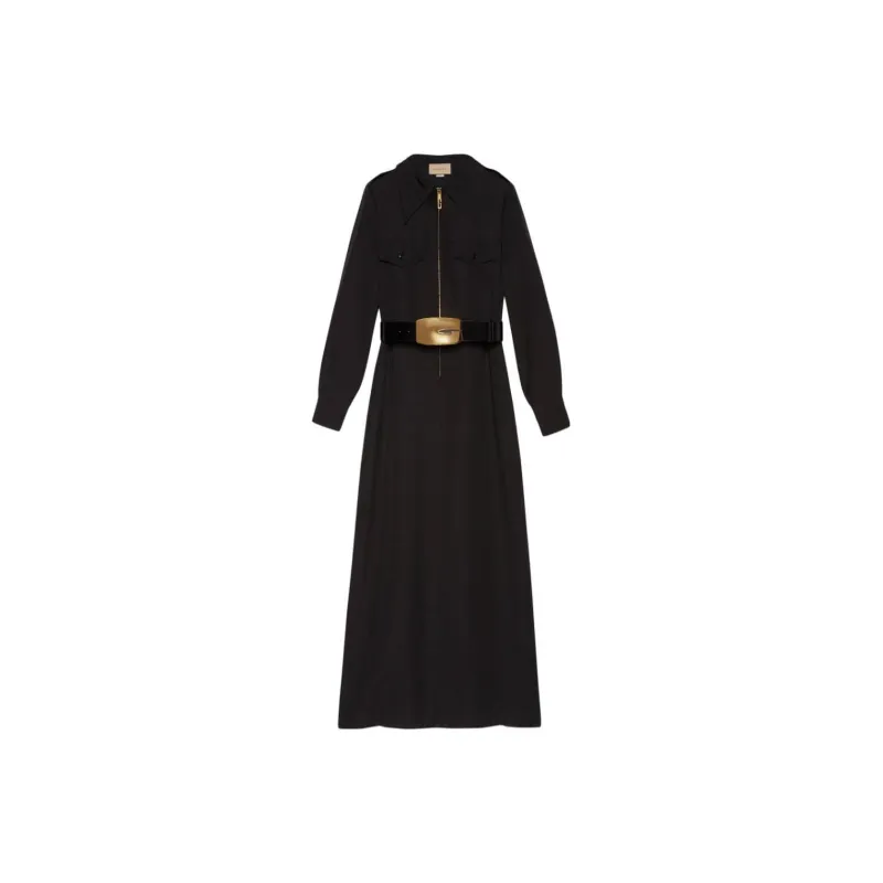 GUCCI Belted Zipped Maxi Dress-1