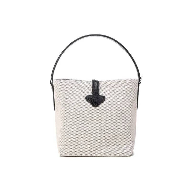 LONGCHAMP Small Roseau Canvas Bucket Bag-2
