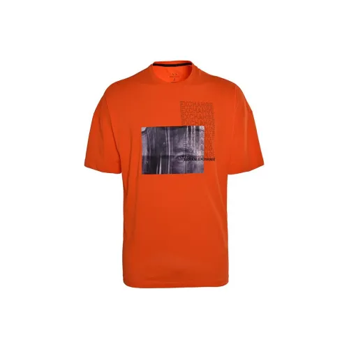 EMPORIO ARMANI T-Shirts Men Orange Red