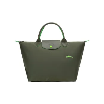 LONGCHAMP Le Pliage Club Fabric Dumpling Bag Handbags Medium Size Women's Fir Green Color