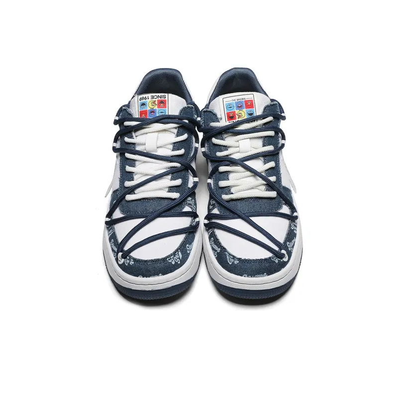 SESAME STREET Low Top Stylish Skateboarding Shoes Unisex Navy Blue-3