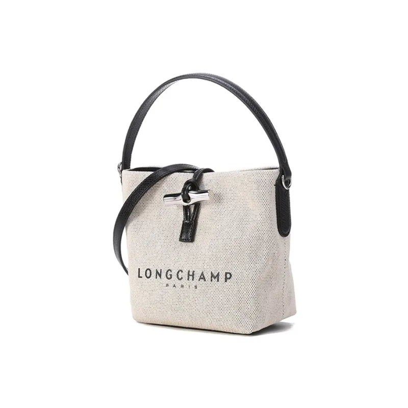 LONGCHAMP Small Roseau Canvas Bucket Bag-1