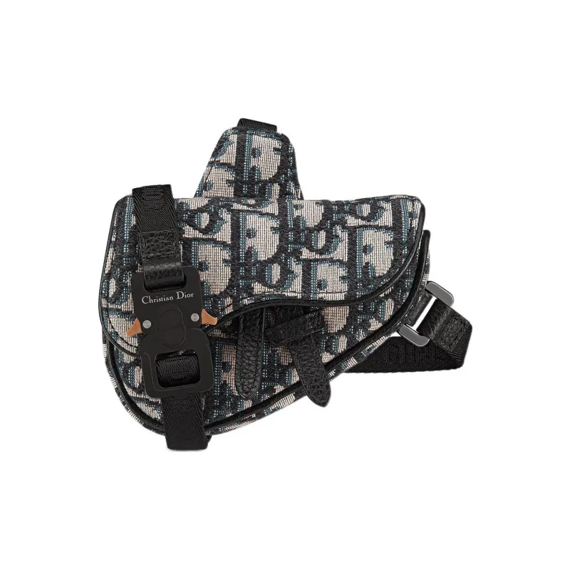 DIOR Saddle Oblique Print Saddle Bag, Crossbody Bag, Shoulder Bag Men's-0