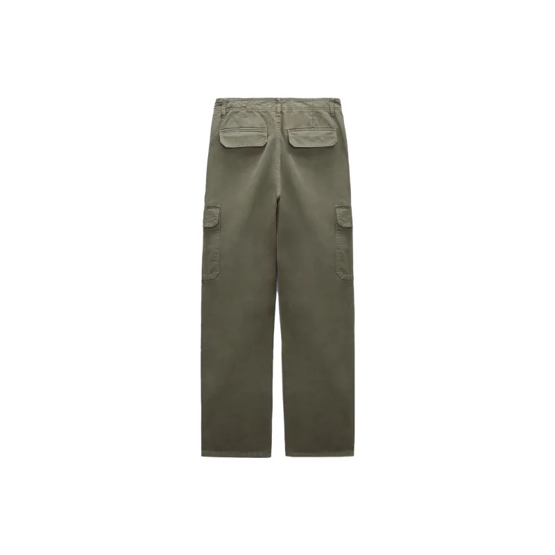 ZARA Cargo Pants Women's Dark Khaki-1